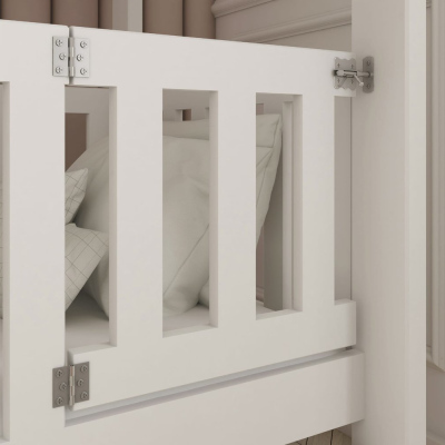 Patrová postel s úložným prostorem EVANTIA - 80x180, bílá