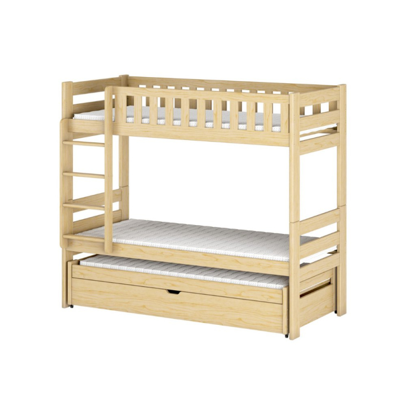 Patrová postel s přistýlkou PRISKA - 90x190, borovice