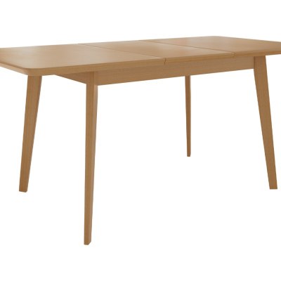 Rozkládací jídelní stůl se 6 židlemi NOWEN 2 - černý / přírodní dřevo