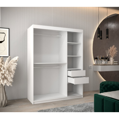 Šatní skříň ENNI - šířka 150 cm, bílá