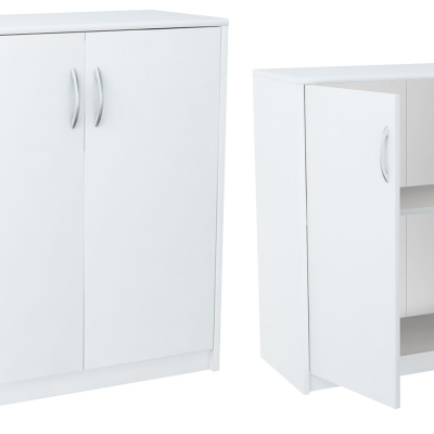 Komoda s dvířky IBOJA - bílá