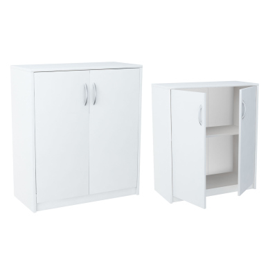 Komoda s dvířky IBOJA - bílá