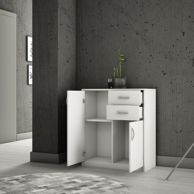 Kombinovaná komoda IBOJA 2 - dub sonoma / bílá