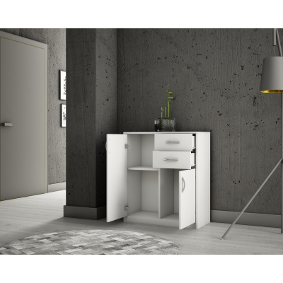 Kombinovaná komoda IBOJA 2 - dub sonoma / bílá