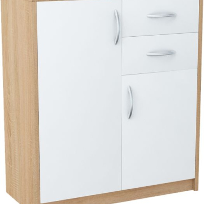 Kombinovaná komoda IBOJA 2 - dub sonoma / bílá