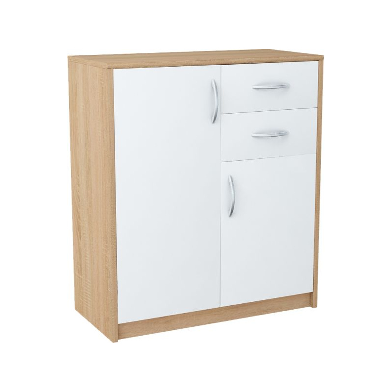 Kombinovaná komoda IBOJA 2 - dub sonoma / bílá