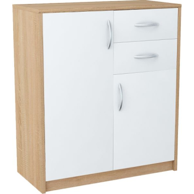 Kombinovaná komoda IBOJA 2 - dub sonoma / bílá
