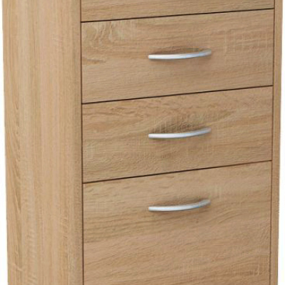 Úzká šuplíková komoda IBOJA - dub sonoma