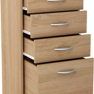 Úzká šuplíková komoda IBOJA - dub sonoma