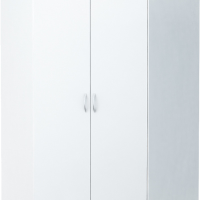 Rohová šatní skříň ZORICA - šířka 106 cm, bílá