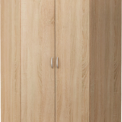 Rohová šatní skříň ZORICA - šířka 106 cm, dub sonoma