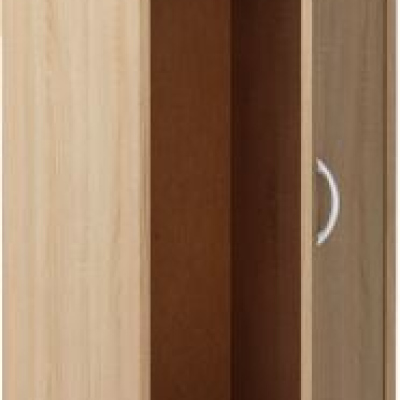 Úzká šatní skříň SIMELA - šířka 45 cm, dub sonoma