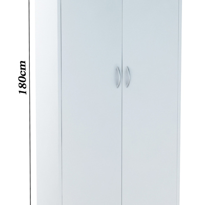 Policová šatní skříň LUBA - šířka 74 cm, bílá
