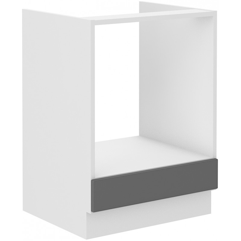 Sporáková skříňka SOPHIA - šířka 60 cm, šedá / bílá