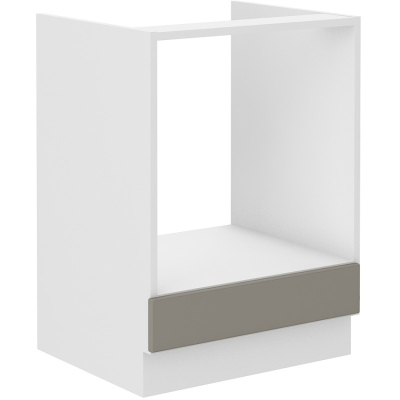 Sporáková skříňka SOPHIA - šířka 60 cm, světle šedá / bílá