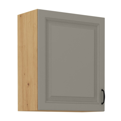 Horní kuchyňská skříňka SOPHIA - šířka 60 cm, světle šedá / dub artisan