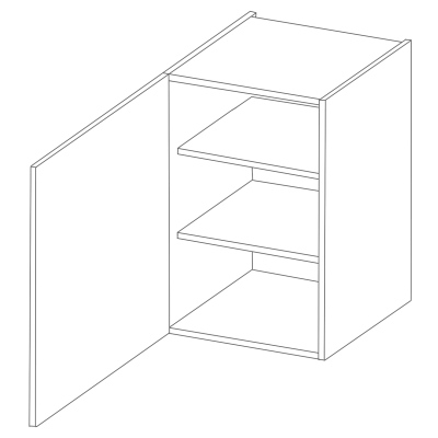 Horní kuchyňská skříňka SOPHIA - šířka 60 cm, světle šedá / bílá
