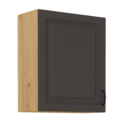 Horní kuchyňská skříňka SOPHIA - šířka 60 cm, tmavě šedá / dub artisan