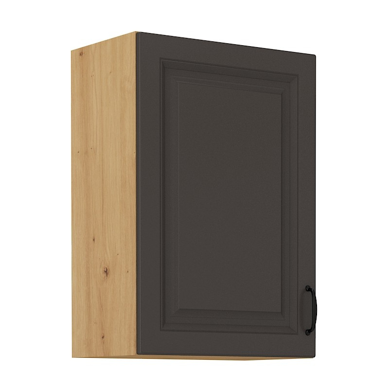 Horní kuchyňská skříňka SOPHIA - šířka 50 cm, tmavě šedá / dub artisan
