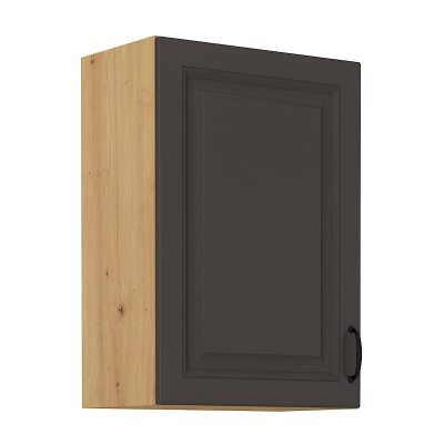 Horní kuchyňská skříňka SOPHIA - šířka 50 cm, tmavě šedá / dub artisan
