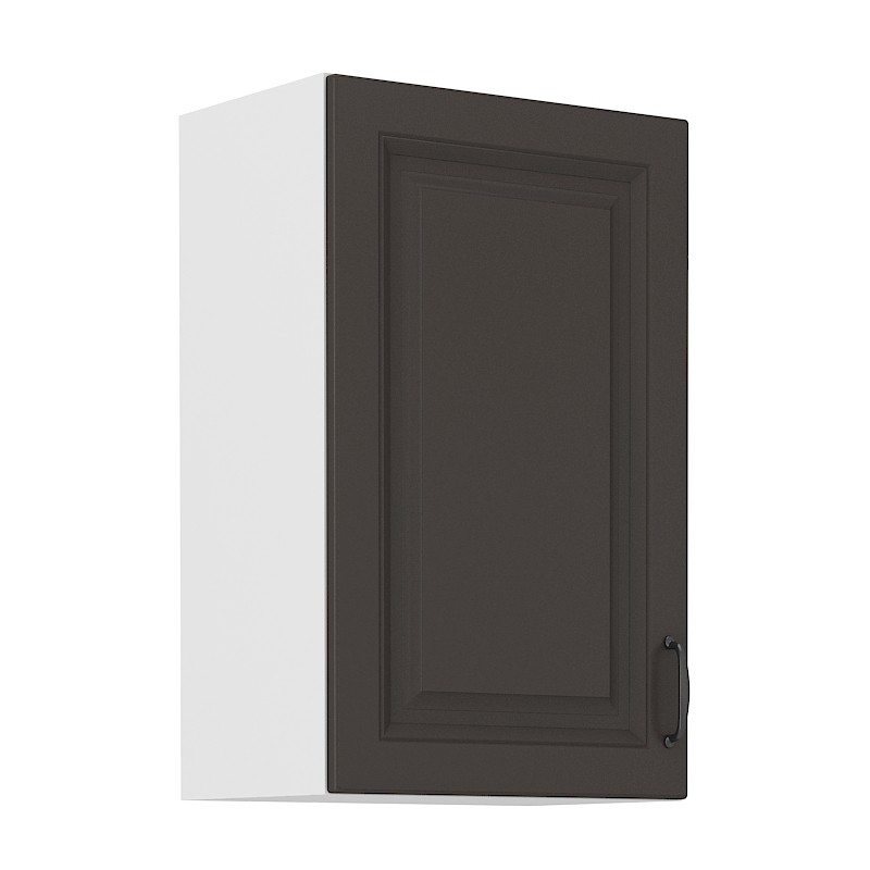 Horní kuchyňská skříňka SOPHIA - šířka 45 cm, tmavě šedá / bílá