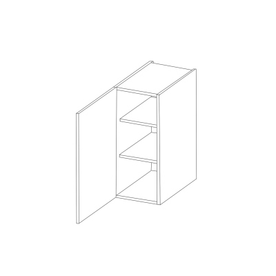 Horní kuchyňská skříňka SOPHIA - šířka 40 cm, světle šedá / bílá