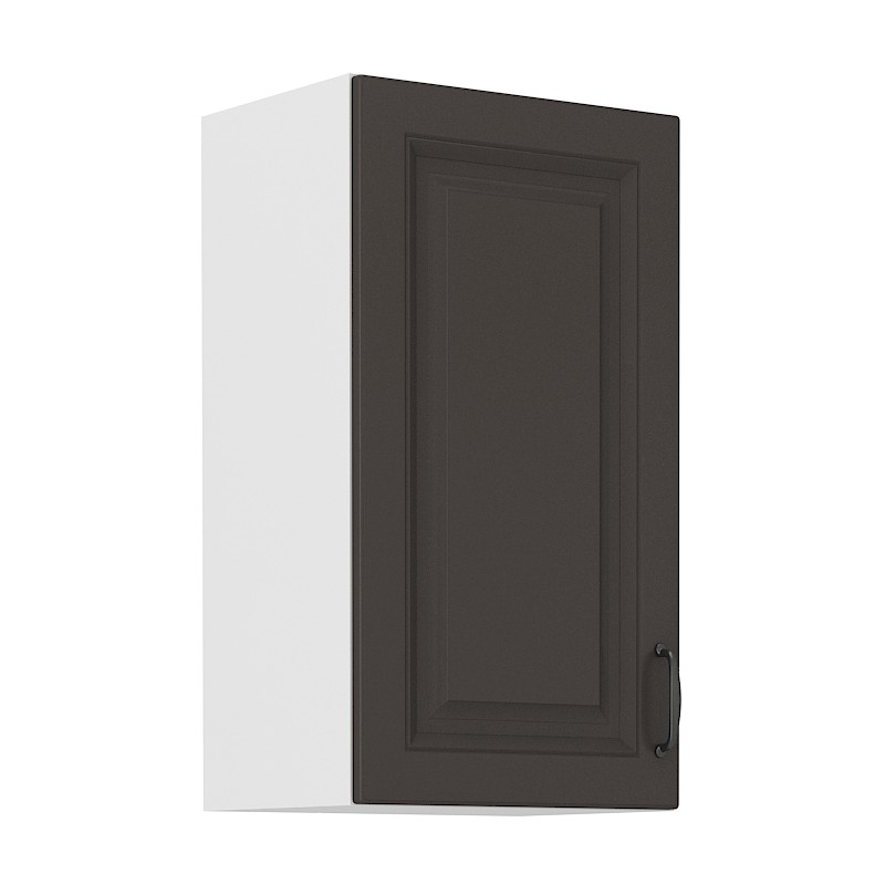 Horní kuchyňská skříňka SOPHIA - šířka 40 cm, tmavě šedá / bílá