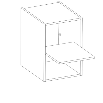 Horní prosklená skříňka SOPHIA - šířka 40 cm, bílá