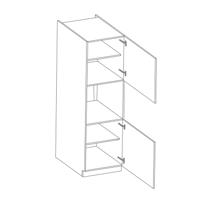 Kuchyňská skříň na vestavnou troubu SOPHIA - šířka 60 cm, šedá / bílá