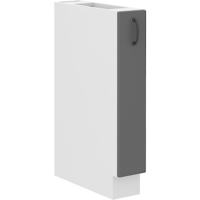 Výsuvná skříňka SOPHIA - šířka 15 cm, šedá / bílá
