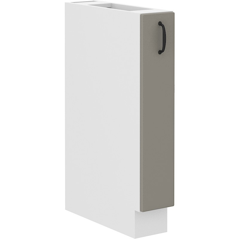 Výsuvná skříňka SOPHIA - šířka 15 cm, světle šedá / bílá