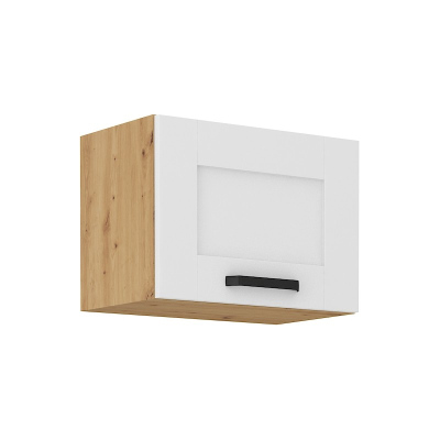 Digestořová skříňka LAILI - šířka 50 cm, bílá / dub artisan