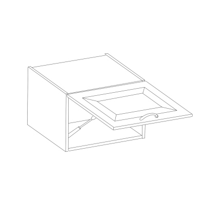 Digestořová skříňka LAILI - šířka 50 cm, bílá / dub artisan