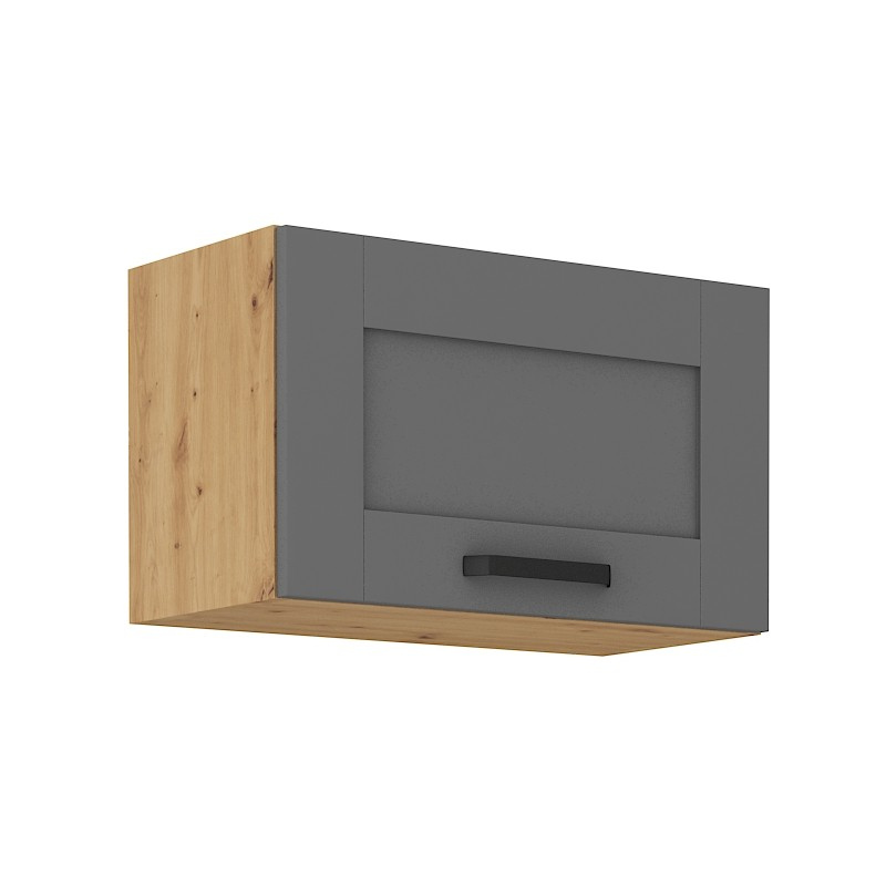 Digestořová skříňka LAILI - šířka 60 cm, šedá / dub artisan