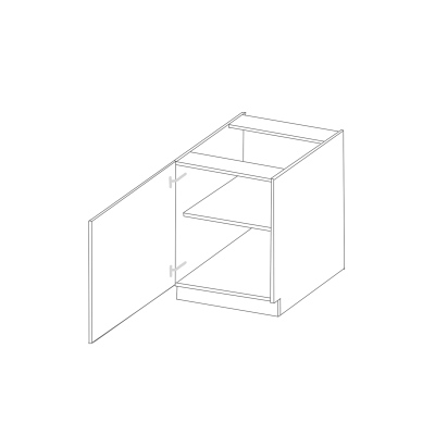 Dolní jednodveřová skříňka LAILI - šířka 60 cm, šedá / bílá