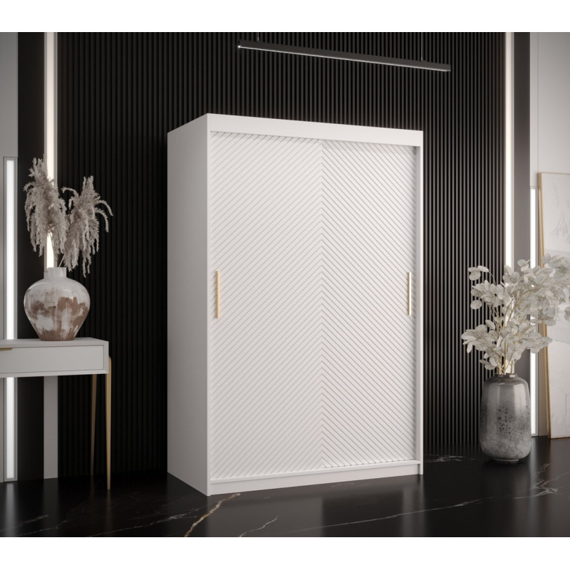 Skříň s posuvnými dveřmi PAOLA - šířka 120 cm, bílá