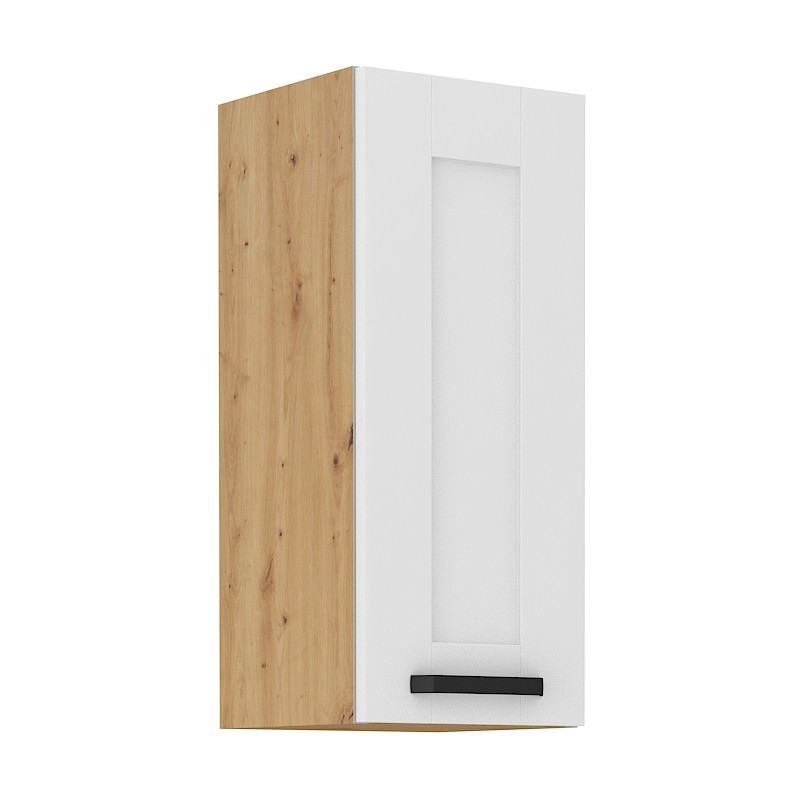 Horní kuchyňská skříňka LAILI - šířka 30 cm, bílá / dub artisan