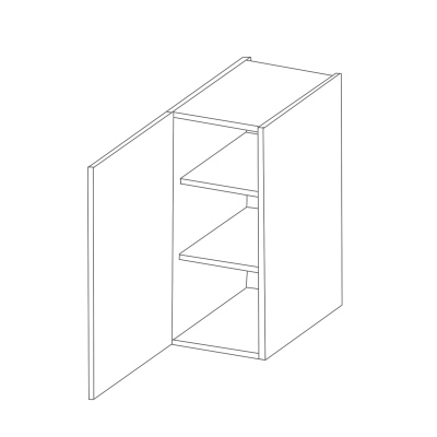 Horní kuchyňská skříňka LAILI - šířka 40 cm, světle šedá / bílá