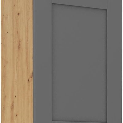 Horní kuchyňská skříňka LAILI - šířka 50 cm, šedá / dub artisan