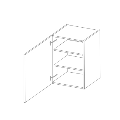 Horní kuchyňská skříňka LAILI - šířka 50 cm, světle šedá / bílá