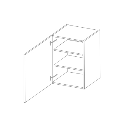 Horní kuchyňská skříňka LAILI - šířka 60 cm, světle šedá / bílá