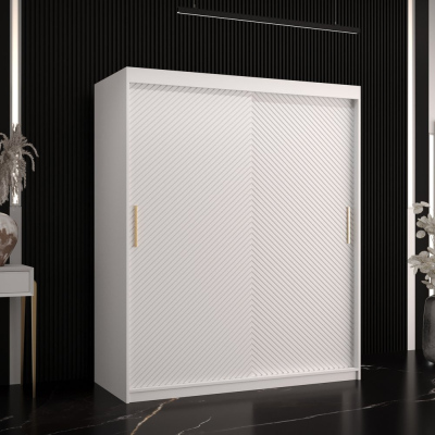Skříň s posuvnými dveřmi PAOLA - šířka 150 cm, bílá