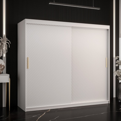 Skříň s posuvnými dveřmi PAOLA - šířka 200 cm, bílá