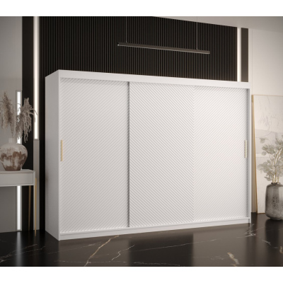 Skříň s posuvnými dveřmi PAOLA - šířka 250 cm, bílá