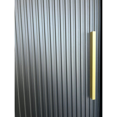 Skříň s posuvnými dveřmi a zrcadlem PAOLA - šířka 250 cm, bílá / černá