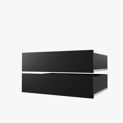 Prostorná šatní skříň MAIA 2 - šířka 120 cm, černá / jasan