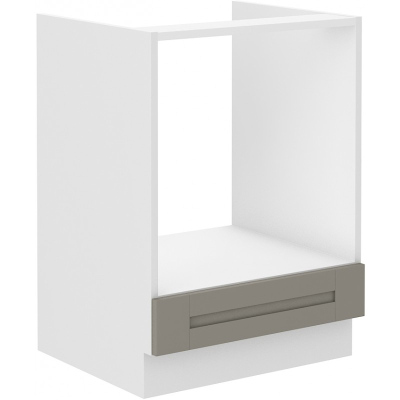 Sporáková skříňka LAILI - šířka 60 cm, světle šedá / bílá