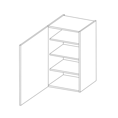 Vysoká horní skříňka LAILI - šířka 50 cm, bílá