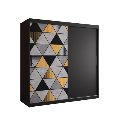 Víceúčelová skříň POLINA 1 - šířka 180 cm, černá