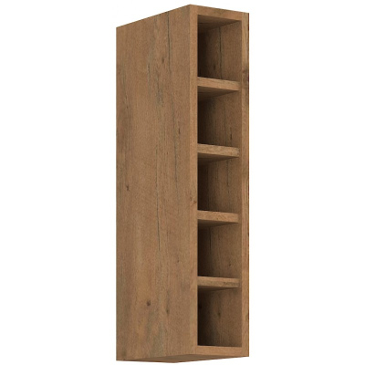 Horní otevřená skříňka VANYA - šířka 15 cm, dub lancelot